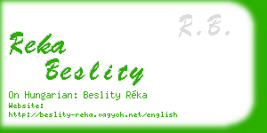 reka beslity business card