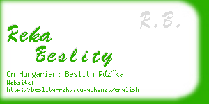 reka beslity business card